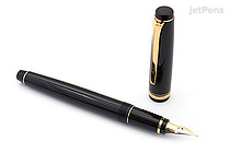Pilot Falcon Fountain Pen - Black - Gold Trim - Soft Extra Fine Nib - PILOT FALFPBLUEBLCK