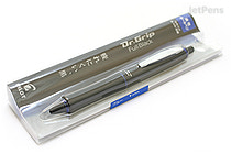 Pilot Dr. Grip Full Black Ballpoint Pen - 0.7 mm - Blue Accents - Black Ink - PILOT BDGFB-80F-L