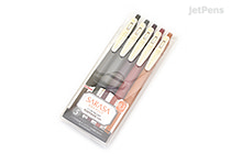 Zebra Sarasa Clip Gel Pen - 0.5 mm - Vintage Color 2 - 5 Color Set - ZEBRA JJ15-5C-VI2