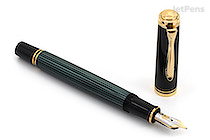 Pelikan Souverän M400 Fountain Pen - Black / Green - 14k Extra Fine Nib - PELIKAN 994848