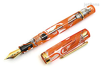 Nahvalur Original Plus Fountain Pen - Garibaldi Orange - Fine Nib - NAHVALUR 01070071